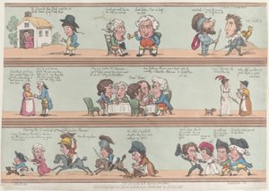 Bordi Grotteschi per Stanze e Sale, ristampa da Thomas Rowlandson