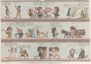 Bordi grotteschi per stanze e saloni, [20 ottobre 1800], ristampa da Thomas Rowlandson