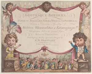 Bordi grotteschi per schermi, sale da biliardo, spogliatoi, ecc., 1799-1800 da Thomas Rowlandson