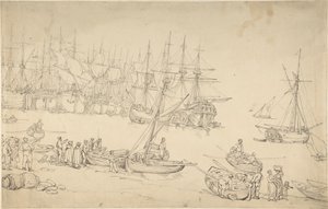 Scena portuale da Thomas Rowlandson
