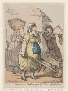 Ecco le tue patate, quattro libbre piene per due pence, 1811 da Thomas Rowlandson