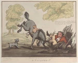 Abilità del cavallo, schizzo 12: Un voltagabbana!! da Thomas Rowlandson