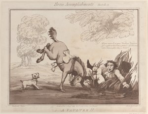 Horse Accomplishments, Sketch 12: A Vaulter !!, 1 agosto 1799 da Thomas Rowlandson