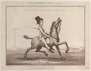 Competenze del cavallo, Schizzo 1: Un astronomo!!, 1 agosto 1799 da Thomas Rowlandson