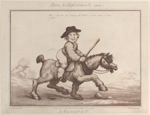 Competenze del cavallo, schizzo 2: Un pavimentatore!!, 1 agosto 1799 da Thomas Rowlandson