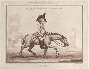 Abilità del cavallo, Schizzo 3: Un fischiatore!!, 1 agosto 1799 da Thomas Rowlandson