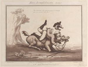 Competenze del Cavallo, Schizzo 8: Un Aritmetico!! da Thomas Rowlandson