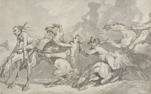 Cavalieri che si scontrano da Thomas Rowlandson