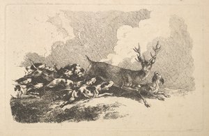 Cani che cacciano un cervo, 1784-88