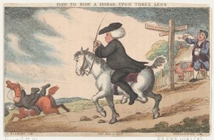 Come cavalcare un cavallo su tre gambe da Thomas Rowlandson