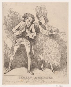 Affettazione italiana, Personaggi reali da Thomas Rowlandson