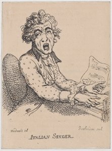 Cantante italiano, aprile 1808 da Thomas Rowlandson