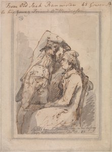 Jack Bannister nel suo camerino da Thomas Rowlandson