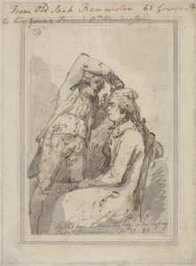 John Bannister nel suo camerino al Drury Lane da Thomas Rowlandson