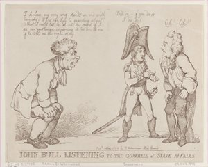 John Bull ascolta le dispute degli affari di stato, 1 maggio 1803