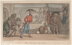 Johnny Newcome che va a fare scorta, da Le avventure militari di Johnny Newcome, 1815 da Thomas Rowlandson