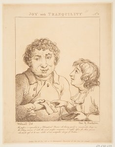 Gioia con tranquillità Le Brun Travestito, o Caricature delle Passioni, 21 gennaio 1800 da Thomas Rowlandson