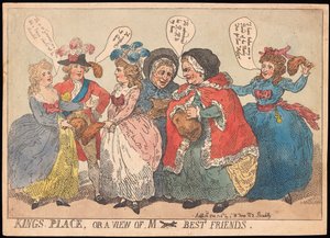 Kings Place, o una vista dei migliori amici di M da Thomas Rowlandson