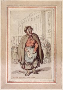Ultimo discorso di morte, fine XVIII-inizio XIX secolo da Thomas Rowlandson