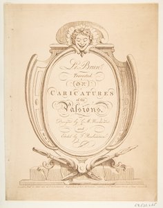 Le Brun Travestito, o Caricature delle Passioni, gennaio-febbraio 1800 da Thomas Rowlandson