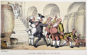 Il dottore in una cantina o una grotta - in "I tre viaggi del dottor Syntax: alla ricerca del pittoresco, della consolazione e di una moglie" di William Combe, ill. Rowlandson da Thomas Rowlandson
