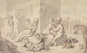 Caserma della cavalleria leggera da Thomas Rowlandson