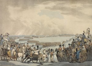 Volontari della Cavalleria Leggera di Londra e Westminster, comandati dal colonnello Herries, rivisti da Sua Maestà a Wimbledon Common, 5 luglio 1798 da Thomas Rowlandson