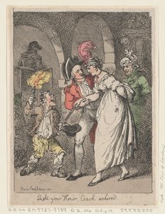 Accendi il tuo onore, carrozza non noleggiata, 1811 da Thomas Rowlandson