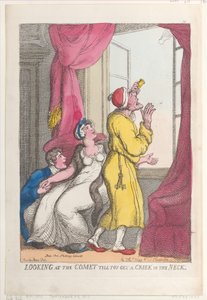 Guardare la cometa fino a farsi venire il torcicollo da Thomas Rowlandson