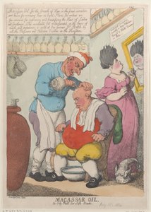 Olio di Macassar, un soffio oleoso per teste morbide, 15 marzo 1814 da Thomas Rowlandson