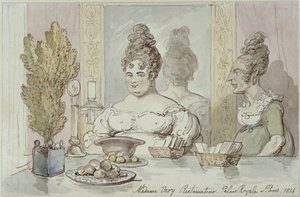 Signora Véry, ristoratrice. Palais Royal a Parigi da Thomas Rowlandson