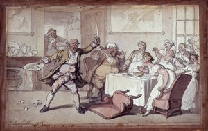 Follia al tavolo da pranzo da Thomas Rowlandson