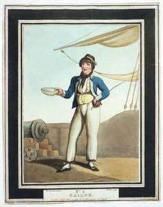 Marinaio, al tempo di Horatio Nelson (1758-1805), assegnato a vari compiti secondo le loro capacità, alcuni lavoravano sugli alberi caricati sull