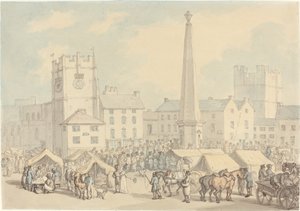Giorno di mercato a Richmond nello Yorkshire da Thomas Rowlandson