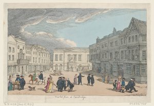 Piazza del mercato a Cambridge, 15 novembre 1801 da Thomas Rowlandson