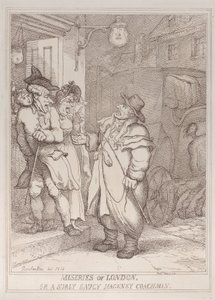 Le miserie di Londra, ovvero un cocchiere di Hackney scontroso e impertinente da Thomas Rowlandson