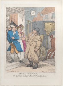 Miserie di Londra, o un cocchiere di hackney scontroso e insolente, 4 giugno 1814 da Thomas Rowlandson