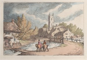 Nei pressi di Helston, in Cornovaglia, tratta da “Views in Cornwall” da Thomas Rowlandson