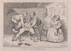 Nuovi Pantaloni Elastici Inventati, 1 novembre 1784 da Thomas Rowlandson
