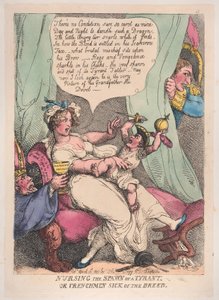 Allattare la progenie di un tiranno, 14 aprile 1811 da Thomas Rowlandson