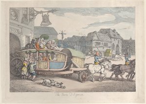 Diligenza di Parigi, ca. 1810 da Thomas Rowlandson