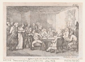 Parroco Adams e Fanny esaminati come colpevoli davanti al giudice di campagna, da Le avventure..., 1792