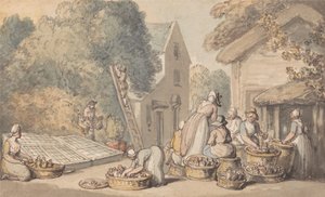La raccolta delle more di gelso da Thomas Rowlandson