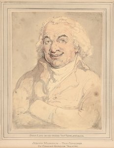 Ritratto di Joseph Munden, busto, in un cappotto color buff da Thomas Rowlandson