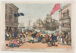 Portsmouth Point, 1814 da Thomas Rowlandson