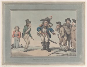 Preparativi per un duello da Thomas Rowlandson