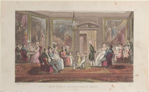 Quae Genus dà una grande festa, da The History of Johnny Quae Genus da Thomas Rowlandson