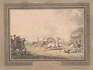 Gare [set di sei]:  5. Uscita dal percorso da Thomas Rowlandson