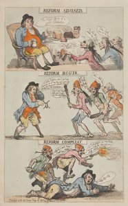 Riforma raccomandata - Riforma avviata - Riforma completata (Completa) da Thomas Rowlandson