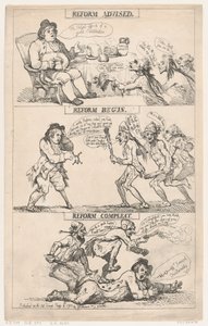 Riforma raccomandata, riforma avviata, riforma completata da Thomas Rowlandson